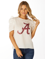 The Alabama Sequin Puff Sleeve Shirt