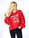 EXC: The Wreck 'Em TEch Glitter Script Balloon Pullover