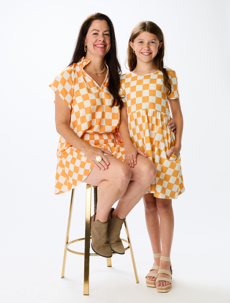 The Tennessee Checkered Girls Pocket Dress