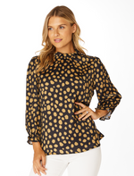 The Black + Gold 3/4 Sleeve Blouse