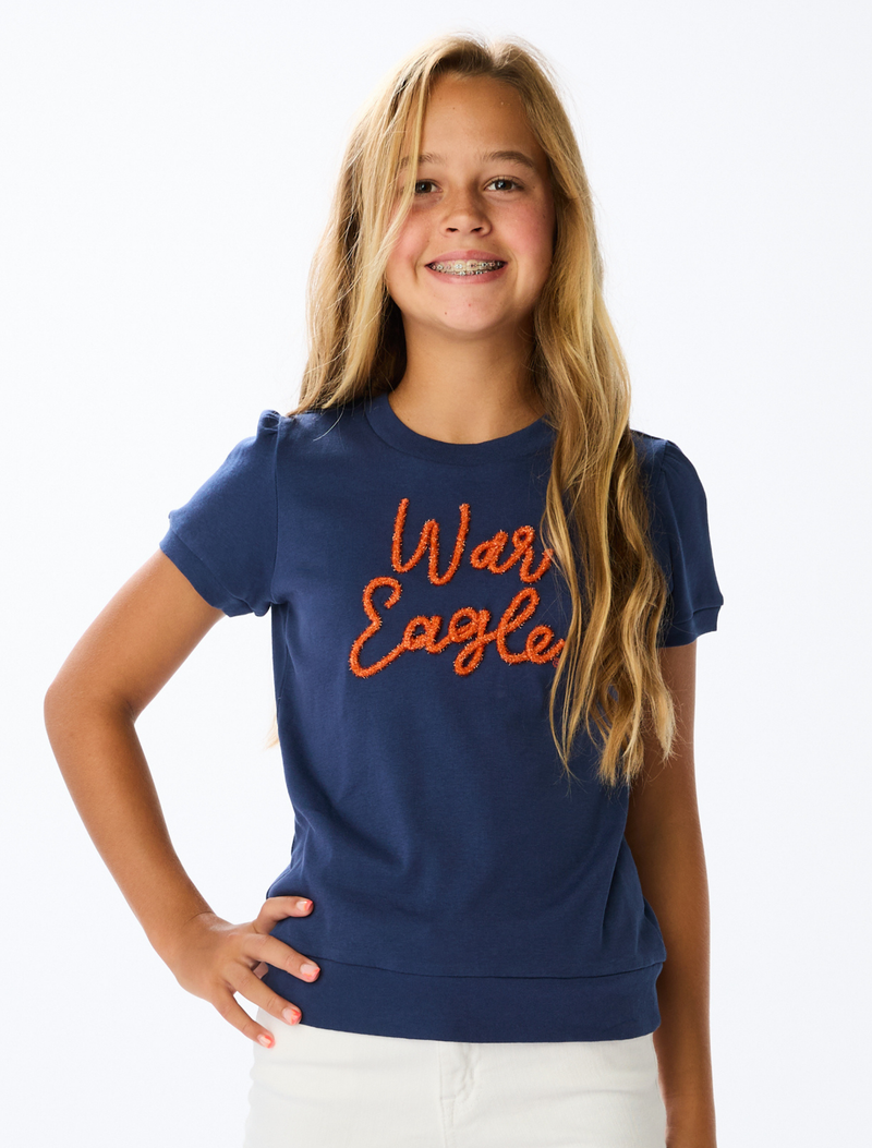 The Girls Auburn Glitter Script Top