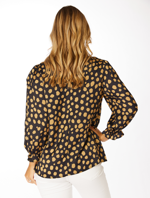 The Black + Gold 3/4 Sleeve Blouse