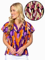 The Abstract Blouse Garnet & Gold