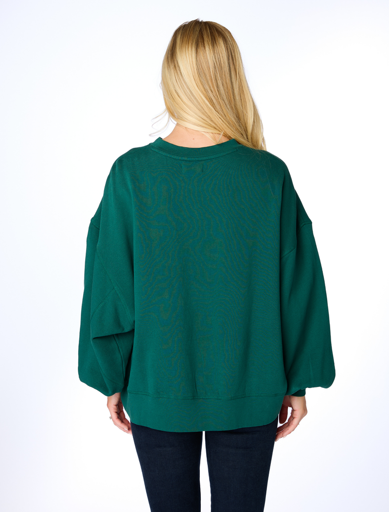 The Michigan State Spartans Glitter Script Balloon Pullover