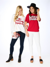 The Arkansas Razorbacks Glitter Script Balloon Pullover