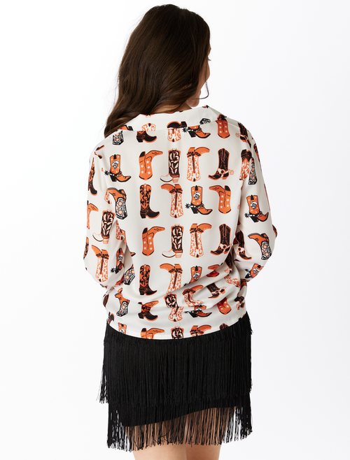 The Oklahoma State Boots Button Up