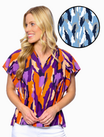 The Abstract Blouse Blue & Navy