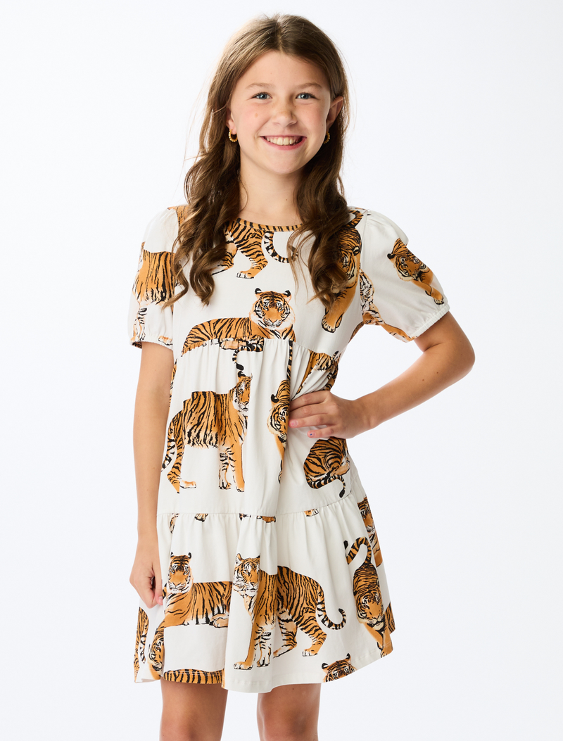 The Girls Tiered Dress | Tigers