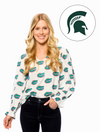 The Poly 3/4 Sleeve Michigan State