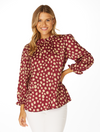 The Garnet + Gold 3/4 Sleeve Blouse