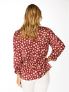 The Garnet + Gold 3/4 Sleeve Blouse