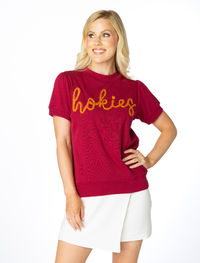 The Hokies Glitter Script Short Sleeve