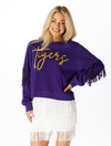 The Tigers Fringe Sweatshirt | Purple