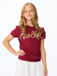 The Girls Noles Glitter Script Top