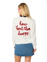 The How 'Bout Them Dawgs Glitter Script Cardigan