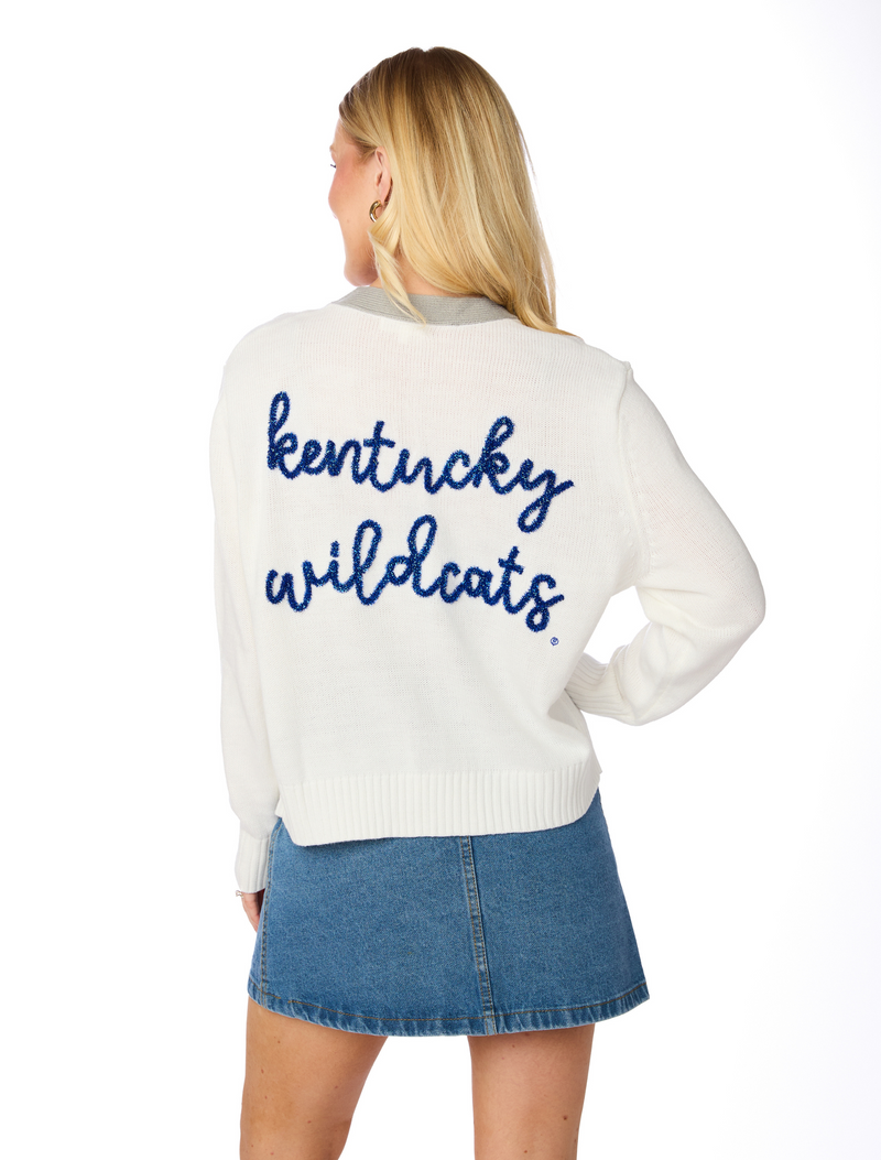 The Kentucky Wildcats Glitter Script Cardigan