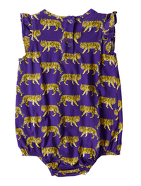 The LSU Flutter Sleeve Romper