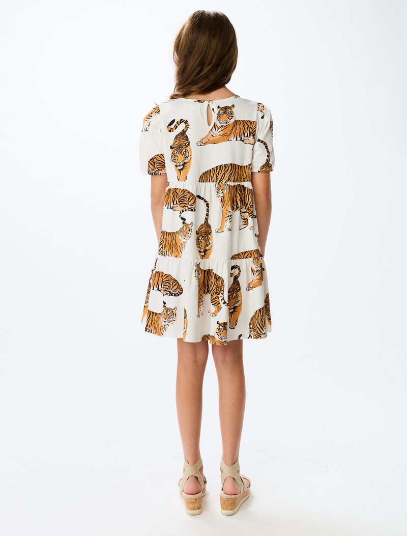 The Girls Tiered Dress | Tigers