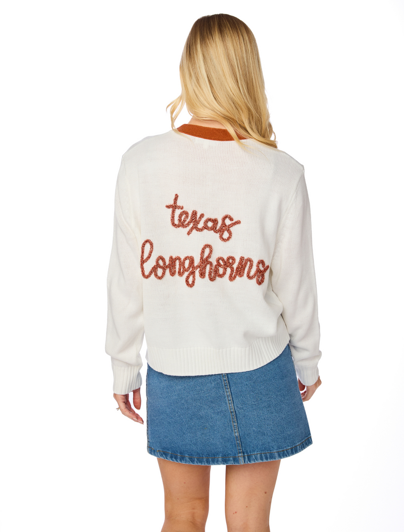 The Texas Longhorns Glitter Script Cardigan