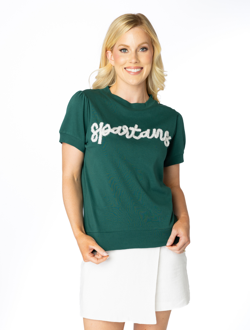 The Spartans Glitter Script Short Sleeve