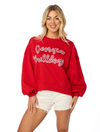 The Georgia Bulldogs Rhinestone Balloon Sleeve Pullover