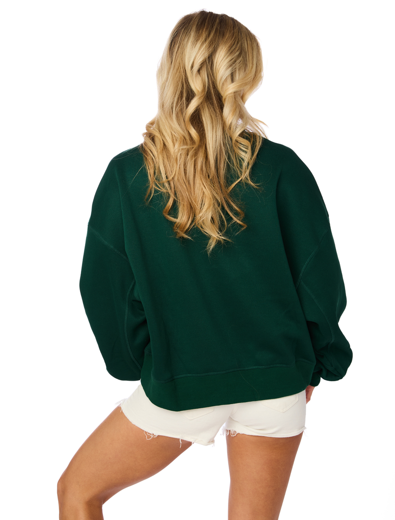 The Michigan State Rhinestone Balloon Sleeve Pullover