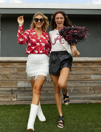 The Alabama Sequin Puff Sleeve Shirt