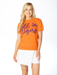 The All In Tigers Glitter Script Short Sleeve