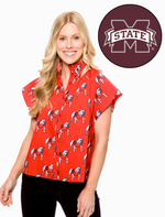 The Poplin Blouse Mississippi State