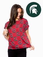 The Rolled Cuff Blouse Michigan State