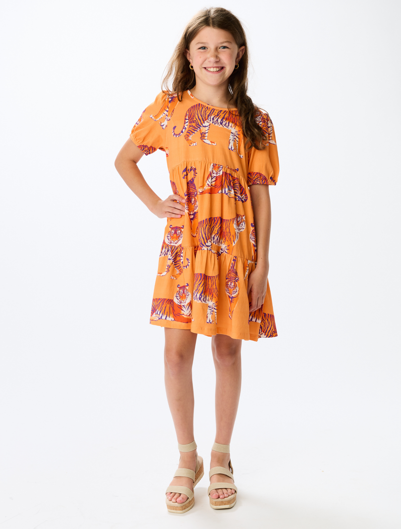 The Clemson Tigers Girls Tiered Dress