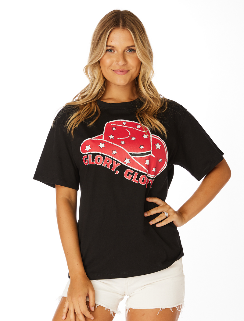 The Glory Glory Cowboy Hat Boyfriend Tee