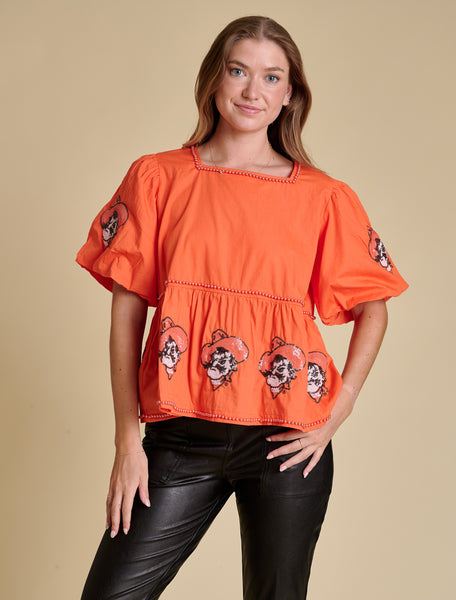 Game Day Puff Sleeve Peplum Top – Stewart Simmons