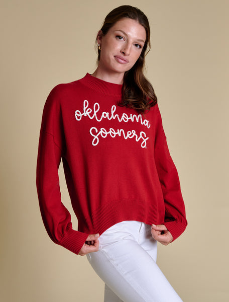 Game Day Embroidered Mock Neck Sweater – Stewart Simmons