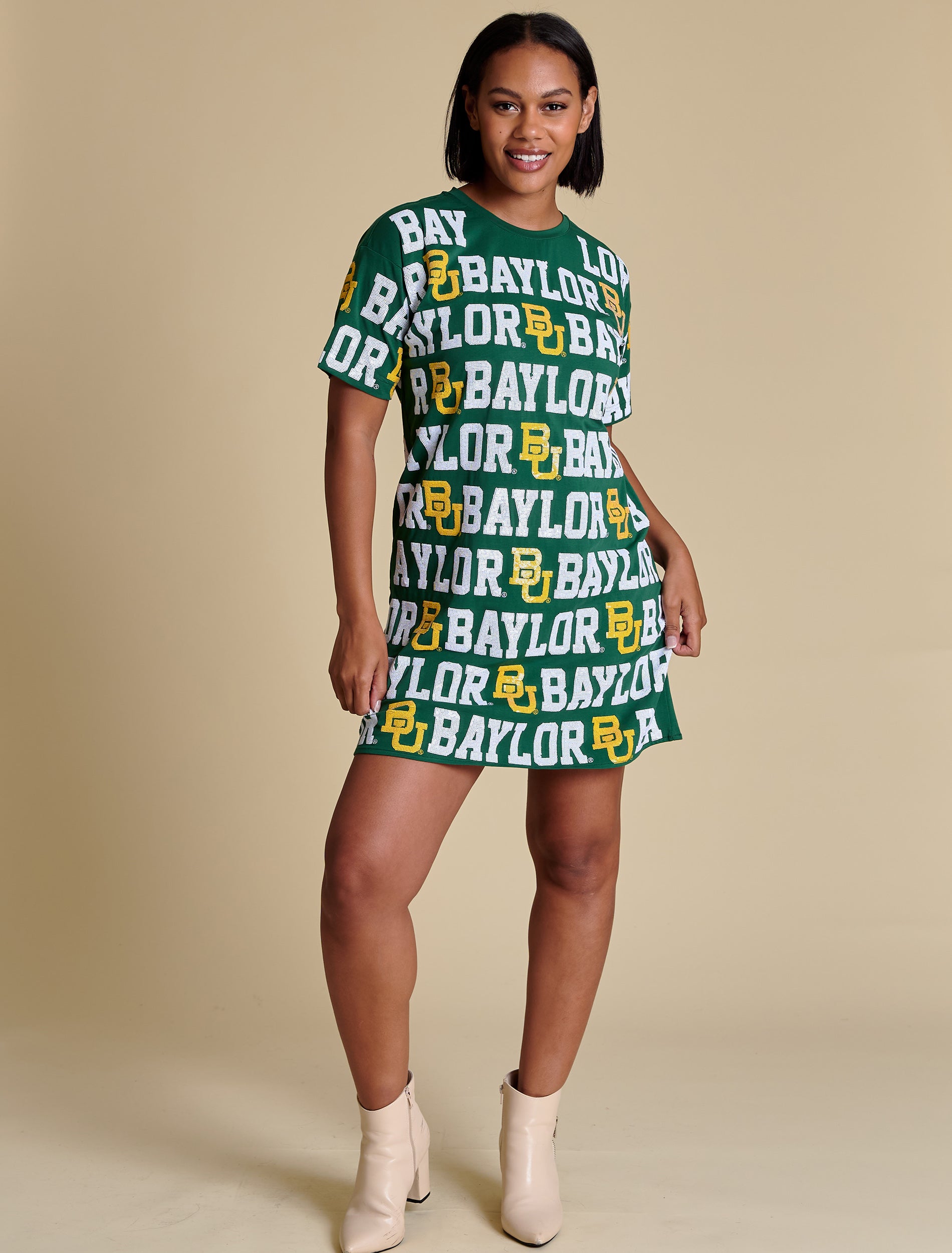 Game Day Sequin Repeat T-Shirt Dress SM Game Day Sequin Repeat T-Shirt Dress SM
