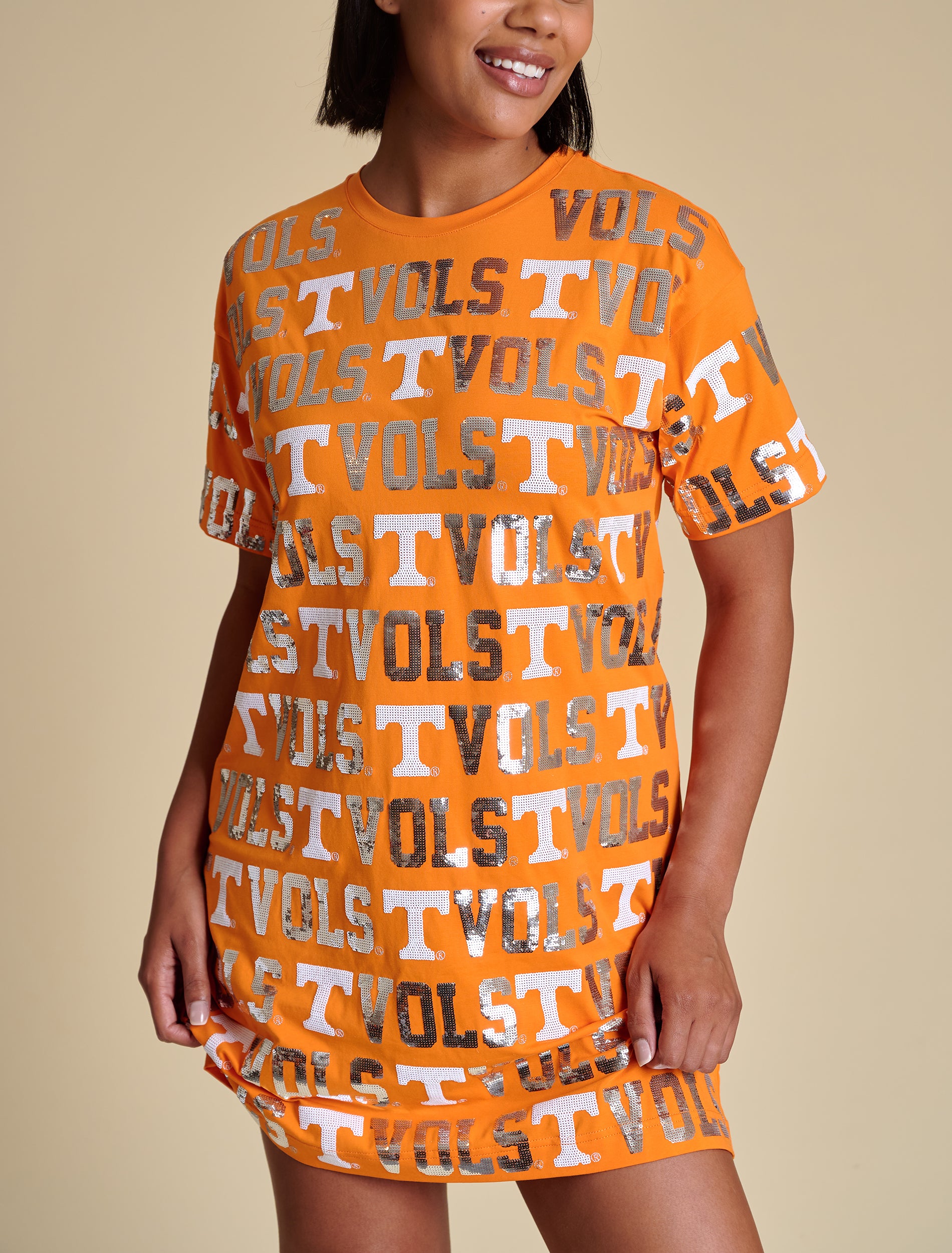 Game Day Sequin Repeat T-Shirt Dress XS Game Day Sequin Repeat T-Shirt Dress XS