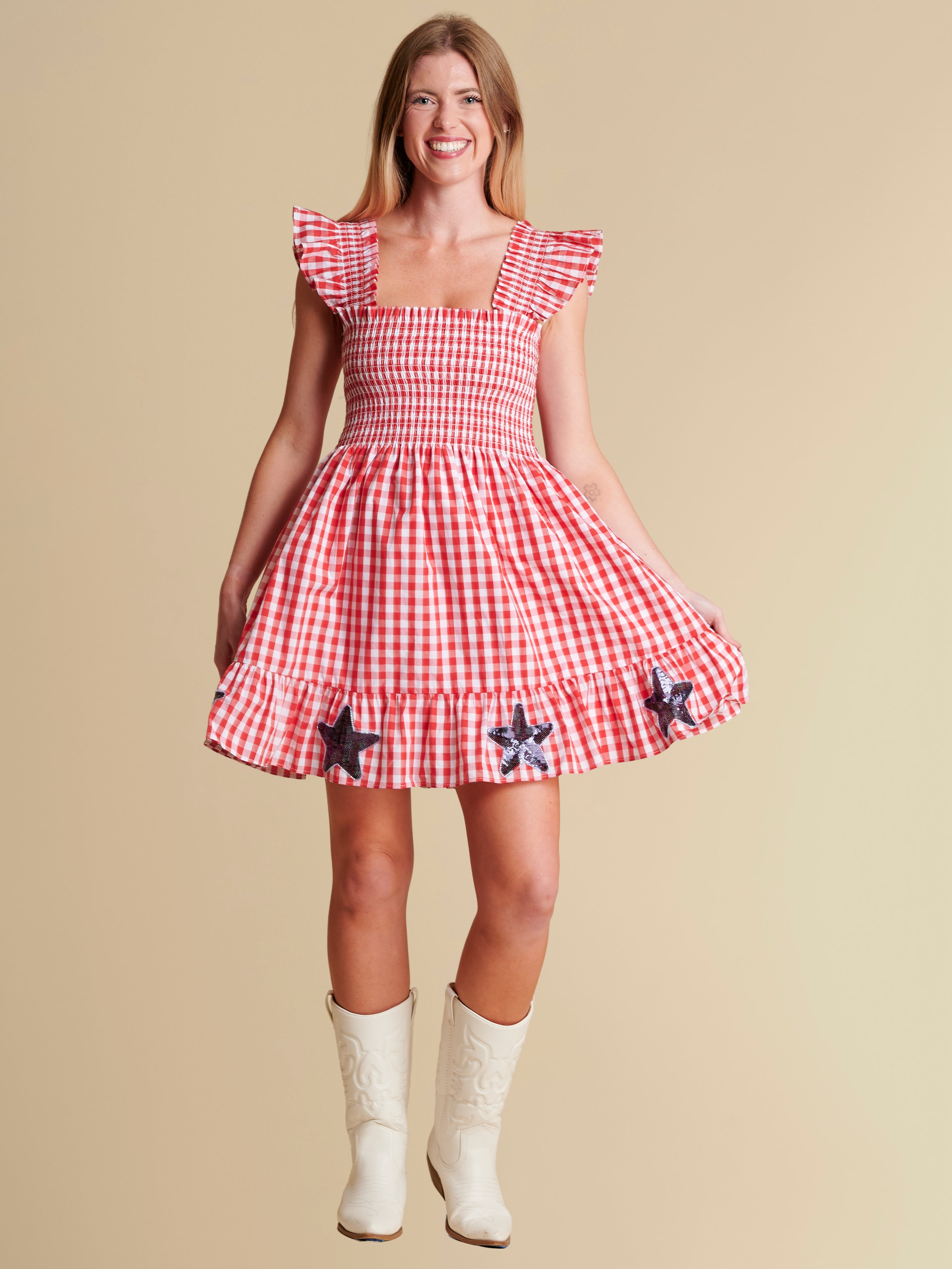 red gingham dress costume Red Gingham Dress with Adjustable Straps by Hemet