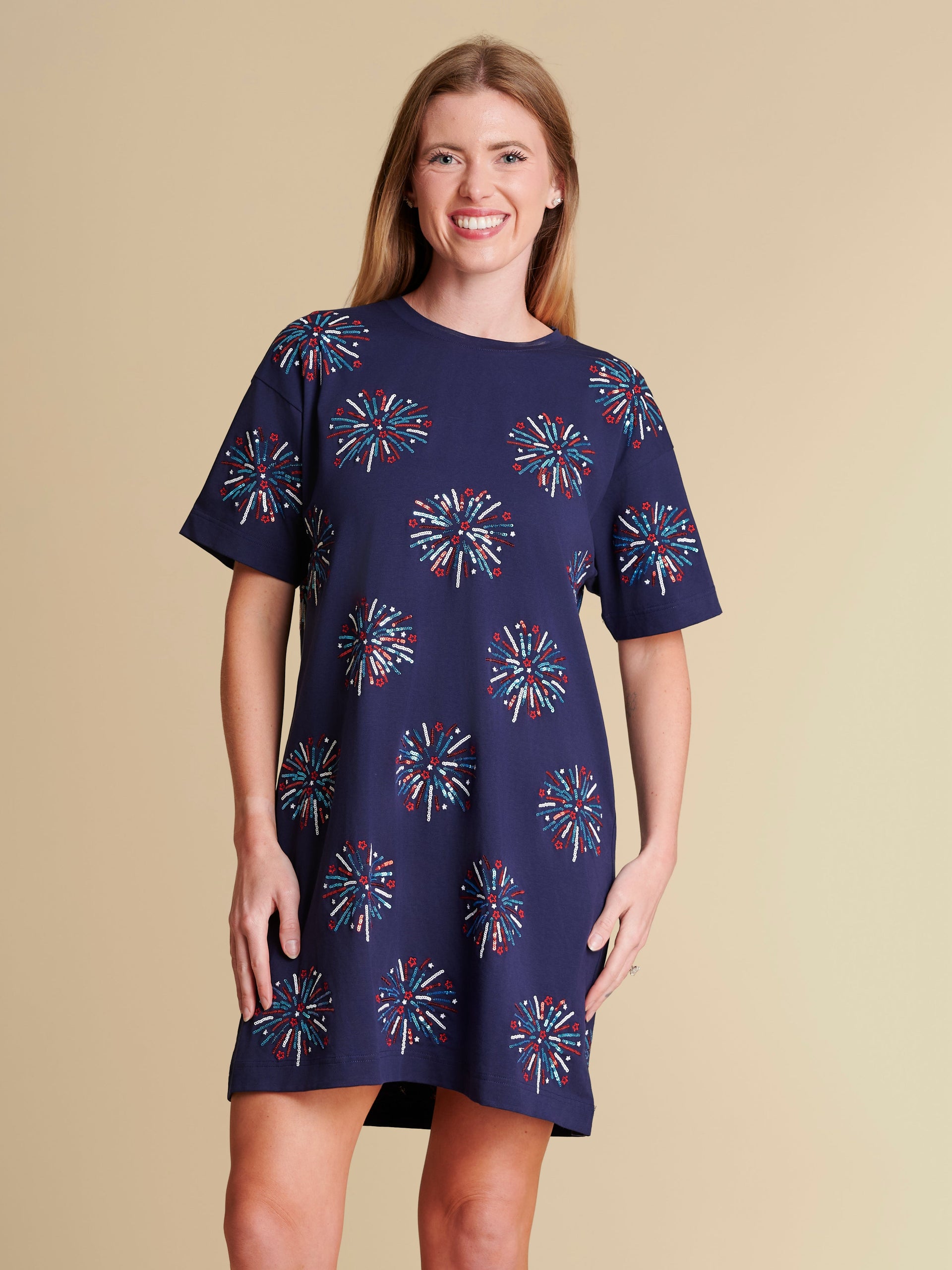 sequin tee dress The Sparkler Sequin Tee Dress LG
