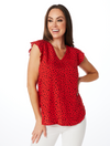 The Red + Black Flutter Sleeve