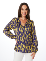 The Purple + Gold Long Sleeve Blouse