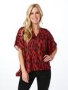 The Red + Black Oversized Blouse