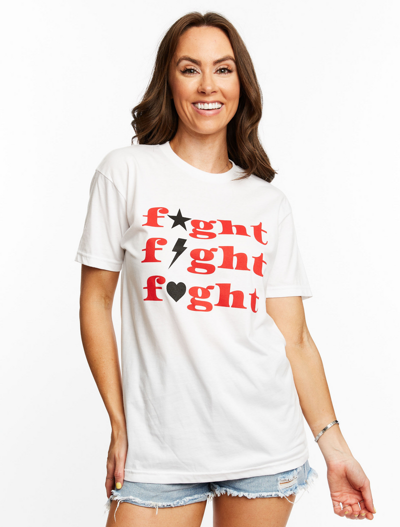 The Fight Crew Tee | Red + Black