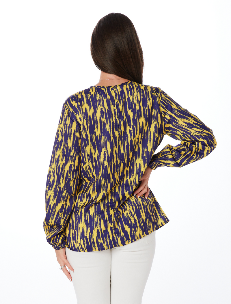 The Purple + Gold Long Sleeve Blouse