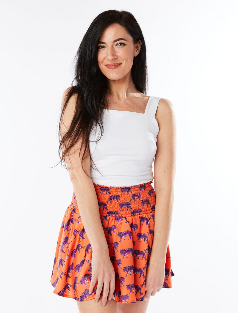 The Clemson Smocked Skort