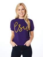 The LSU Glitter Script Shirt