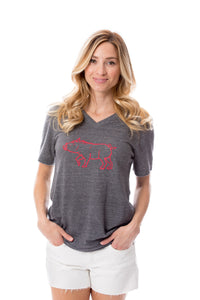 Hog | V-Neck | Asphalt