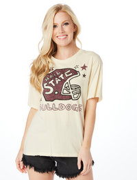 The Bulldogs Helmet Boyfriend Tee