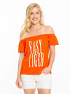 Easy Tiger | Orange Off the Shoulder Top