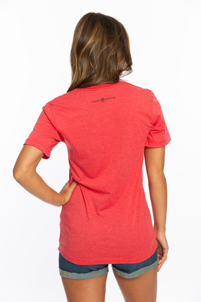 Crew Tee | Red + Black