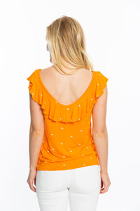 Ruffle V-Neck Top | Hounds